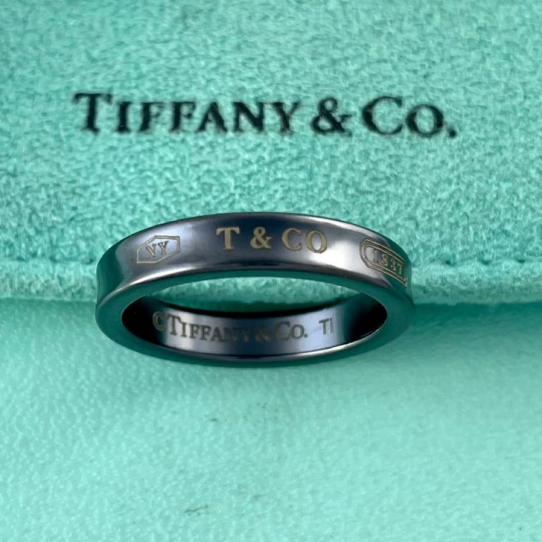 ティファニー 15号 1837 ナロー リング ブラック チタン XP6fe