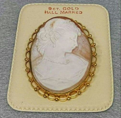 9CT　GOLD HALL MARKED　カメオ　2WAY　ブローチ　ペンダント 9CT GOLD HALL MARKED カメオ 2WAY ブローチ ペンダント 9CT GOLD HALL