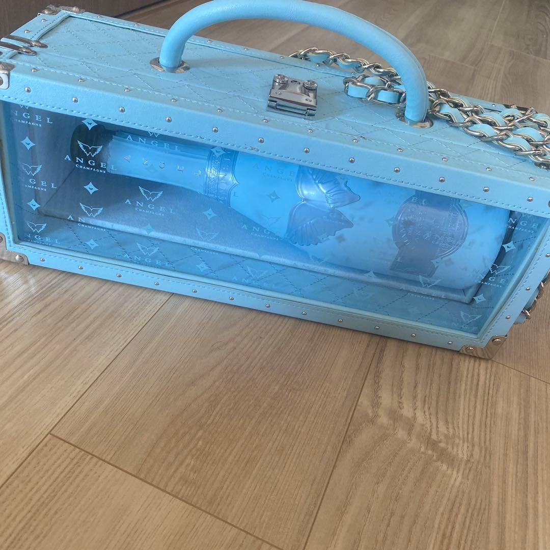 エンジェルシャンパンドゥミセックブルーシャンパンケース空き箱