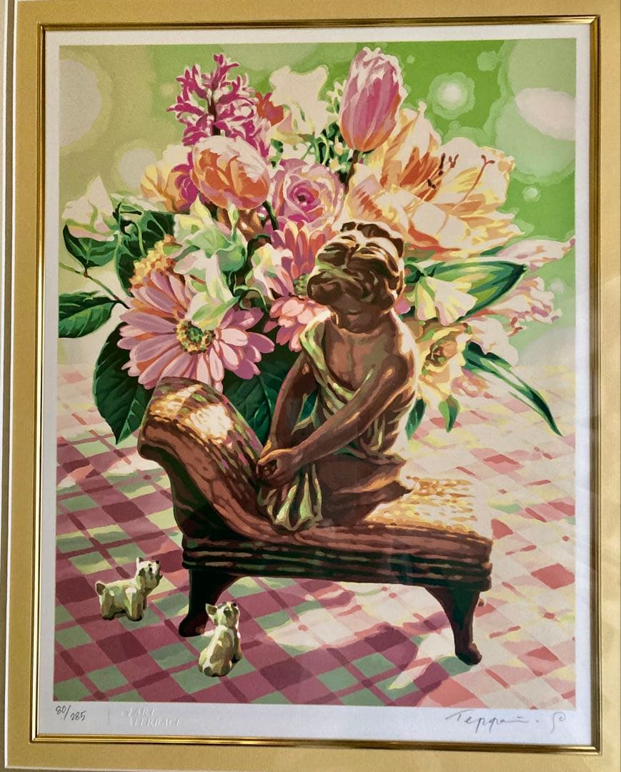 真作保証品】笹倉鉄平『語らい』 額装シルクスクリーン版画 - メルカリ