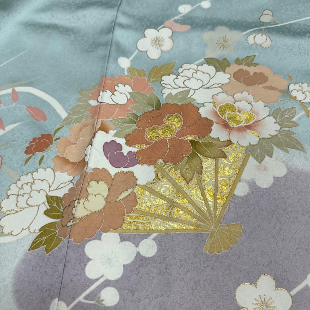 千總 水色染め分け 花扇 観世水 訪問着 - メルカリ