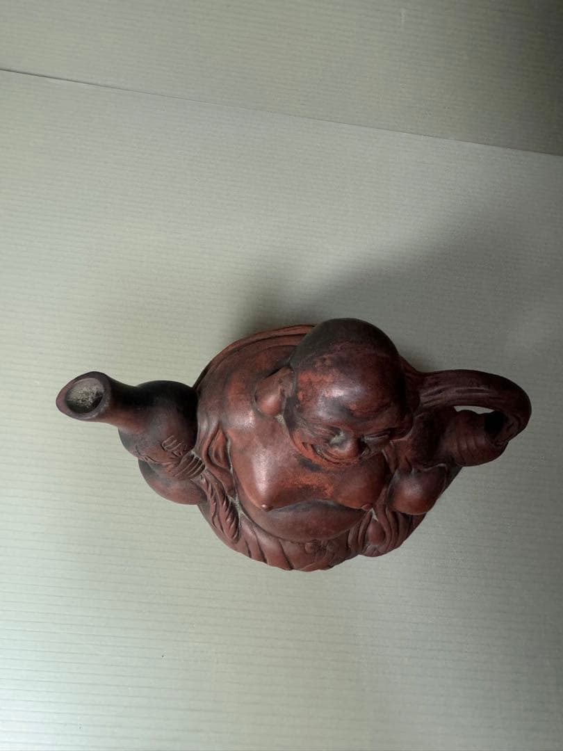 2095 七福神 布袋様 陶器 水差し 急須型 置物