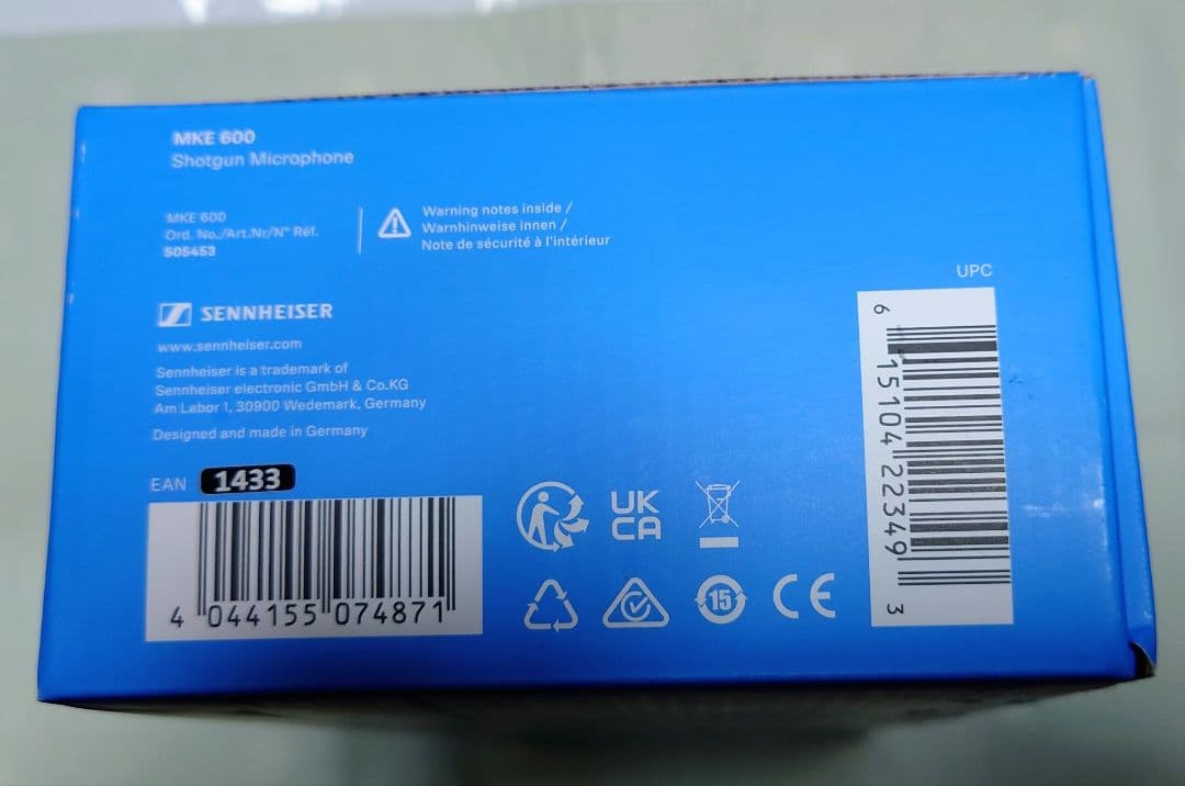 未使用 SENNHEISER MKE600 ショットガンマイクロフォン