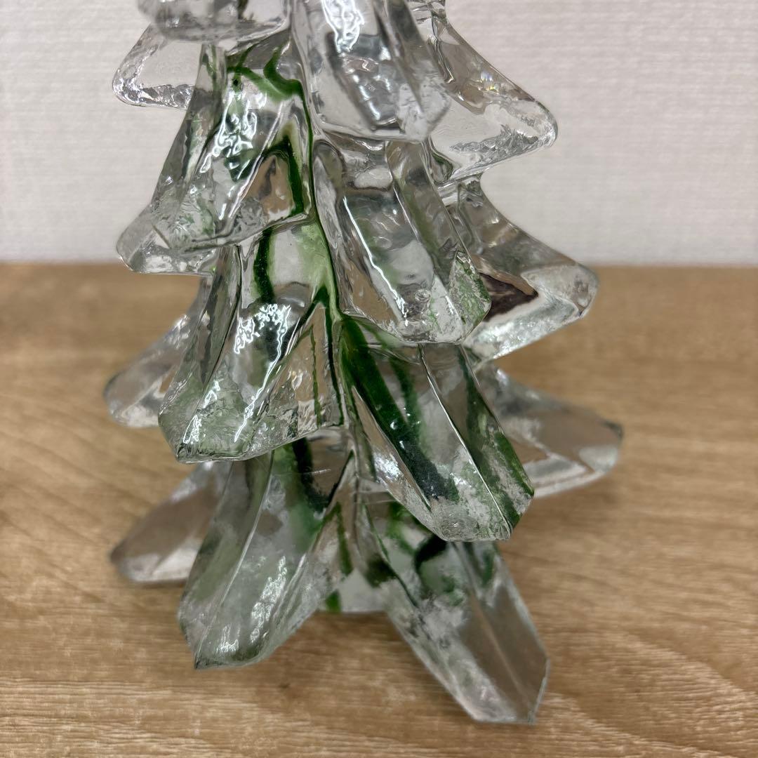 ガラス製 クリスマスツリー ヴィンテージ クリスタル