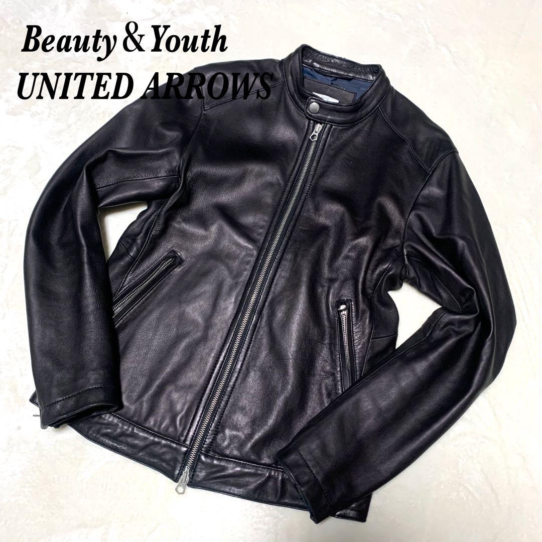 極美品】BEAUTY&YOUTH UNITEDARROWS ライダースシングル
