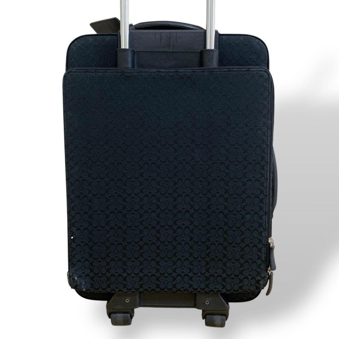 COACH コーチ 2輪 キャリーバッグ スーツケース シグネチャー ブラック