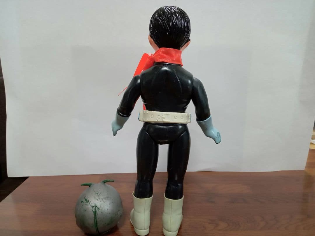 【美品完品】旧バンダイ　仮面ライダー　1号　面取れ　マスク取れ　ソフビ