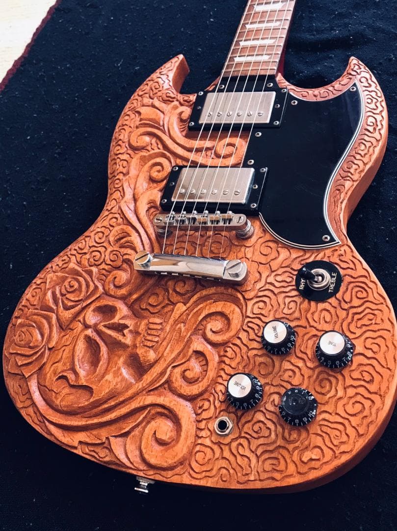 【完売しました】彫刻 SG Epiphone G−400 エピフォン