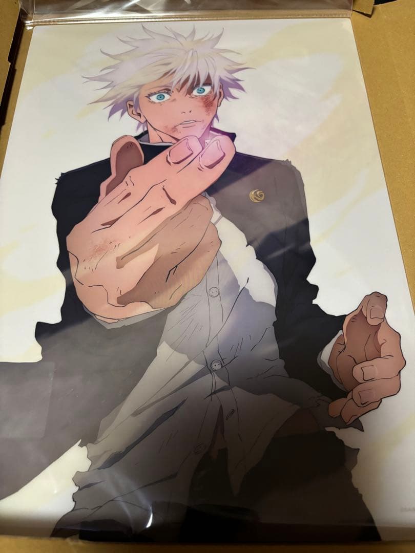 呪術廻戦 懐玉・玉折 五条悟 クリアポスター メタリック＆クリア