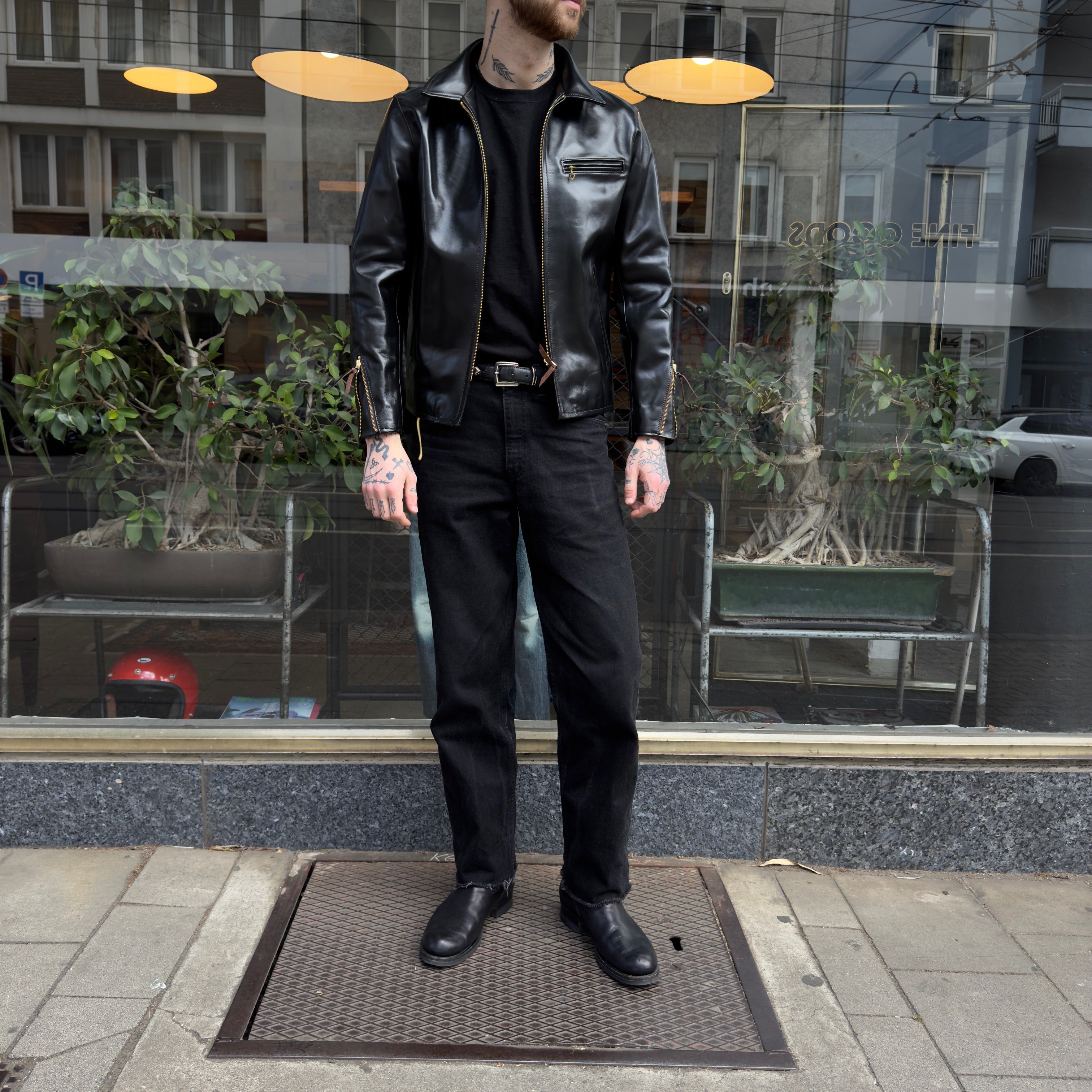 vintage horse single riders black (hr-41) | y'2 leather | made in