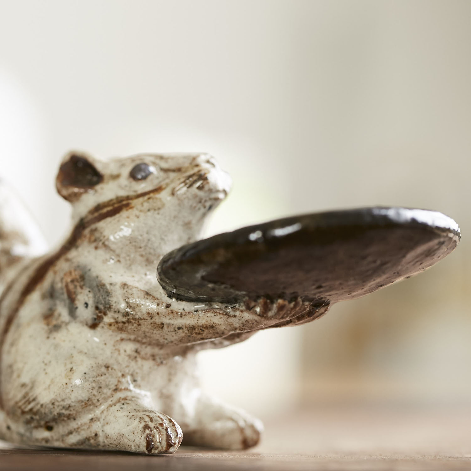 小杉窯 唐津焼 ど〜ぞのリス 2つセット どーぞ」のリス プレート